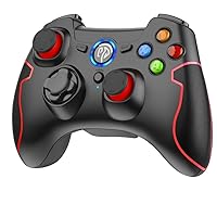 EasySMX 2.4G Wireless Controller for PS3, PC Gamepads with Vibration Fire Button Range up to 10m Support PC,Laptop, Android Mobile and Android TV BOX, Computer Game Controller