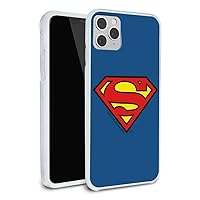 Superman Classic S Shield Logo Protective Slim Fit Hybrid Rubber Bumper Case Fits Apple iPhone 8, 8 Plus, X, 11, 11 Pro,11 Pro Max