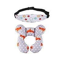 Baby Head Rest & Car Head Support Band - Child Soft Head Support for Pushchair, Car Seat, Child Head Pillow Best, for 0-1 Year Toddler