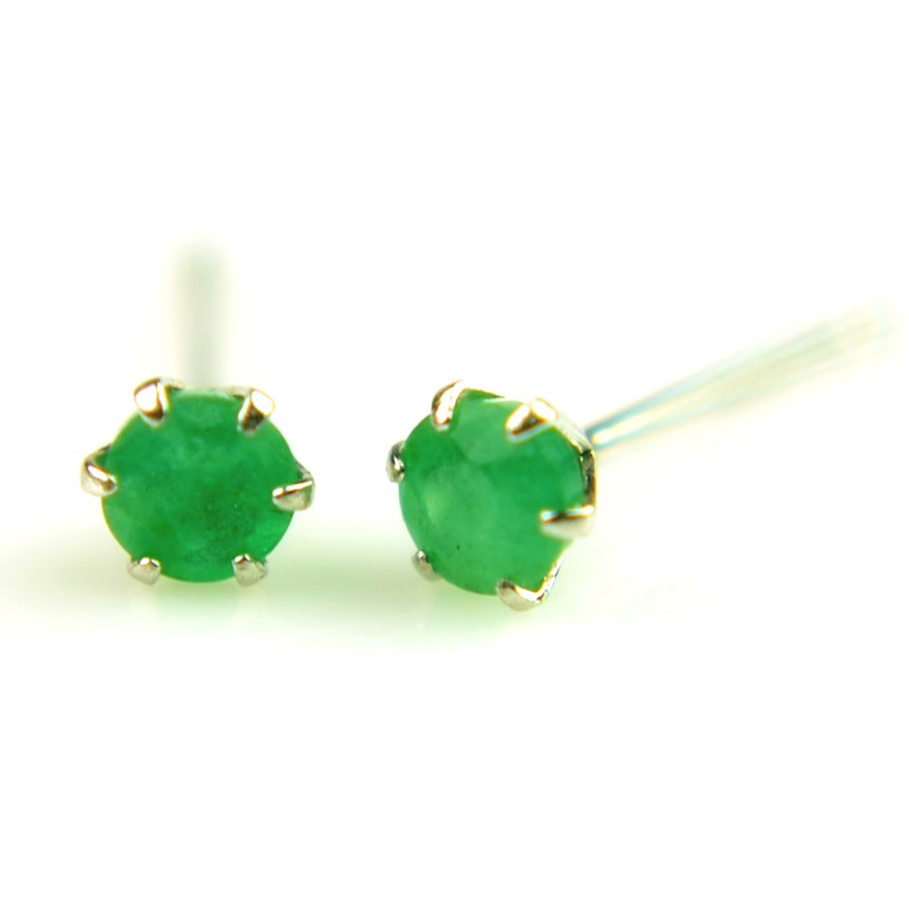 Circa 1950 Emerald and Diamond French Screw Back Earrings in Platinum – The  Verma Group