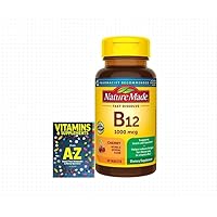Nature Made Vitamin B12 Fast Dissolve, Easy to Take Vitamin B12 1000 mcg for Energy Metabolism Support, 50 Sugar Free Micro-Lozenges, 60 Day Supply + Better Guide Vitamins & Supplements Book