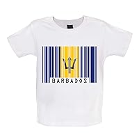 Barbados Barcode Style Flag - Organic Baby/Toddler T-Shirt