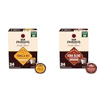 Don Francisco's Vanilla Nut + Kona Blend, Medium Roast Coffee Pods - 48 Count Combo Pack, 24 Each - Recyclable Single-Serve Coffee Pods, Compatible with your K-Cup Keurig Coffee Maker (Including 2.0)