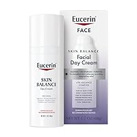 Eucerin Skin Balance Day Cream, Sensitive Skin Face Moisturizer Enriched with Tri-Balance Complex, 1.7 Oz Bottle
