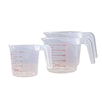 BESTOYARD 3 Pcs Cooking Measuring Cups Cake Tools Vessel Tools Measuring Cup with Spout Measuring Beaker Liquid Measuring Cups Measuring Tool for Baking Container With Scale re-usable
