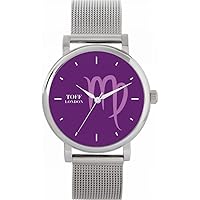 Purple Virgo Watch Ladies 38mm Case 3atm Water Resistant Custom Designed Quartz Movement Luxury Fashionable