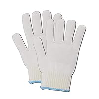 MAGID 5NY-XS Knit Master 5NY High Density Heavy Machine Knit Glove with Knit Wrist, White , XS (Pack of 12)