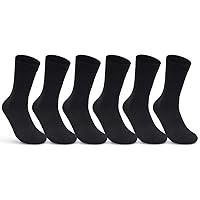 6 | 12 | 24 Pairs Men's & Women's Business Socks Black Cotton