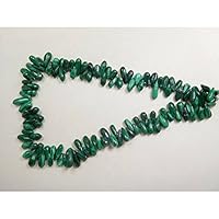 natural malachite smooth finished tear drop beads 15