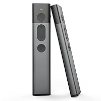 Presentation Remote with Green Light, Recargable Wireless Presenter PowerPoint Clicker for Mac OS/PPT/Keynote/Prezi/Google Slides/Windows/Android/Linux-Plug & Play(1 Pcs)