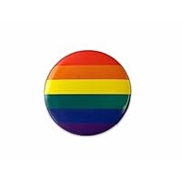 Gay Pride Rainbow Round/Pronoun Button Pin - Perfect for LGBTQ Accessories, Gay Stuff, Pride Parades, LGBTQ Events, Pride Month, Promotional Events and Gift-Giving