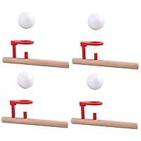 ERINGOGO 4 Sets Suspension Ball Blowing Machine Funny Toy for Children Floating Ball Toys Funny Wood Balls Funny Party Blow Game Fun Stress Birthday Party Favor Blow