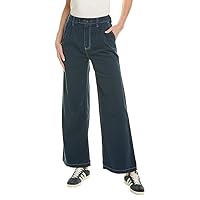 Monrow Women's Hb0684-cotton Twill Wide Leg Trousers