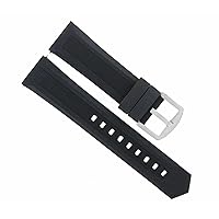 Ewatchparts 20MM RUBBER WATCH BAND STRAP COMPATIBLE WITH TAG HEUER 2000 WK1110-1 WF1110 WK1112-0 BLACK