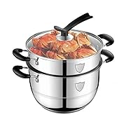 304 Stainless Steel 2-layer Steamer Can Be Set Up Stove Induction Cooker Gas Stove Universal Soup Can Be Steamed