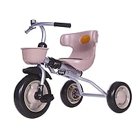 Children's Tricycle Pedal Anti-Crushing Handle Baby Folding Bicycle Child Light Young Children's car Indoor and Outdoor 50x70cm (Color : Pink) (Color : Pink)