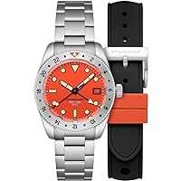 Spinnaker Croft 3912 Men’s Watch - Automatic Dive Watch for Men, 39mm Case, Stainless Steel & Silicone Strap, Water Resistant 150m, SP-5130-44 - Retro Orange