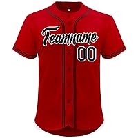 Custom Men Women Youth Baseball Jersey Button Down Sports Tee Stitched or Printed Letter Number Big Size