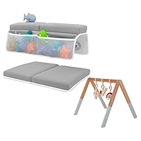 Comfortable Bath Kneeler and Elbow Rest Pad (Grey) + Wooden Play Gym Bundle