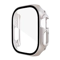 KGFCE Glass PC Case for Apple Watch Ultra 49mm Series 8 SE 2022 Protective Frame Bumper Watch Cover for iWatch 8 41mm 45mm 40 44mm Case (Color: Star, Size: iWatch 8 45mm)