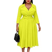 Womens Long Sleeve Dress V Neck Solid Color Slim Fit Women Dresses