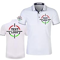 Add Your Own Text Image Picture Photo Design Men Polo Shirt Custom Man Work Shirt Personalized Shirt