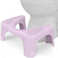 The Original Bathroom Toilet Stool Curve Lightweight with Sleek and Modern Design, Pink, 7