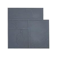 Ashler Notched Slate Concrete Stamp Single by Walttools | Decorative Tile Pattern Flexible Polyurethane Texturing Mat, Sturdy, Realistic Detail (Floppy)