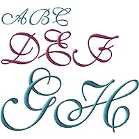 ABC Machine Embroidery Designs Set - Monogram in Three Sizes - 108 Designs - 4x4 Hoop - CD