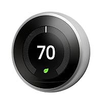 Nest (T3007ES) Learning Thermostat 3rd Gen, Stainless Steel with Deco Gear 2 Pack WiFi Smart Plug
