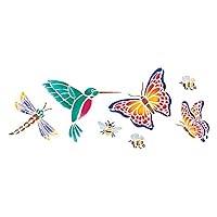 Delta Creative Stencil Magic Decorative Stencils, 5.25 by 13-Inch, 956270012 Butterflies and More