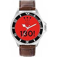 Red 180 Darts Mens Wrist Watch 42mm Case Custom Design