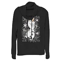 Disney Frozen Worth Melting Women's Long Sleeve Cowl Neck Pullover