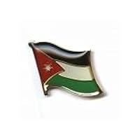 Jordan Country Flag Small Metal Lapel Pin Badge ... 3/4 X 3/4 Inches ... New
