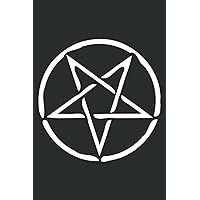 White Pentagram Goth Occult Dark Art Metal Death Satanic.pdf: Lined Journal Ruled Notebook, 6 x 9 Inch, 120 Pages