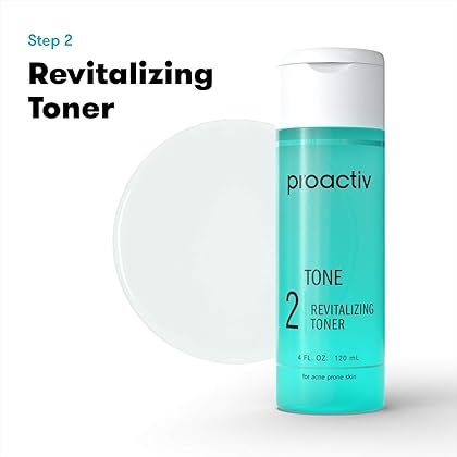 Proactiv 3 Step Acne Treatment - Benzoyl Peroxide Face Wash, Repairing Acne Spot Treatment for Face And Body, Exfoliating Toner - 60 Day Complete Acne Skin Care Kit, Multicolor
