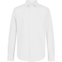 Nautica Big Boys' School Uniform Long Sleeve Performance Oxford Button-Down Shirt