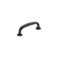 Amerock BP37395FB | Matte Black Cabinet Pull | 3 in (76 mm) Center-to-Center Cabinet Handle | Renown | Drawer Pull | Kitchen Cabinet Handle | Furniture Hardware