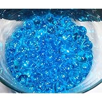Deco Water Beads - Colorful Vase Filler & Centerpiece, Wedding Favors & Unlimited Uses & Create Your Own Candle Holders (Peacock Blue)