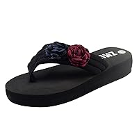 Flip Flops Sandals for Women with Arch Support Clip Toe Sandals Fashion Summer Beach Slides Sandals Slippers Wedge Bottomed