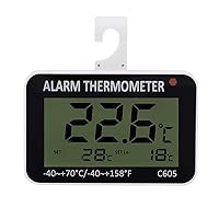 Digital Freezer Room Thermometer,Waterproof Refrigerator Fridge Thermometer,Large LCD Refrigerator Fridge Freezer Digital Thermometer Temperature Meter with Rack for Kitchen, Home, Restaurants