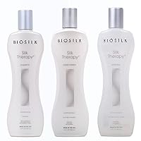 Biosilk 3 Piece Silk Therapy Shampoo, Conditioner and Serum Kit