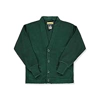 Universal Unisex Long-Sleeved V-Neck Cardigan - Hunter Green, 14-16