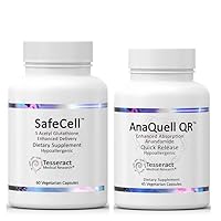 Tesseract Medical Research SafeCell S-Acetyl Glutathione Supplement for Neuro Health Support & AnaQuell QR, Stress Relief & Mood Support Supplement