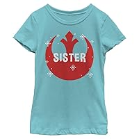 STAR WARS Overlay Sister Girls Short Sleeve Tee Shirt