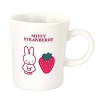 Dick Bruna 404160 Miffy Mug, Approx. 9.1 fl oz (270 ml), Strawberry, White, Made in Japan