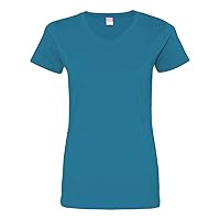 Sportswear Ladies' V-Neck Fine Jersey T-Shirt, XL, Cobalt