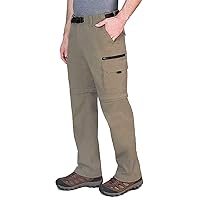 Mens Convertible Lightweight Comfort Stretch Cargo Pants or Shorts