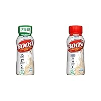 BOOST High Protein with Fiber and BOOST Original Nutritional Drinks, Very Vanilla, 8 Fl Oz, 24 Pack