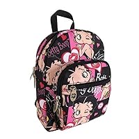 Betty Boop Canvas Cute Mini Backpack (Multi)